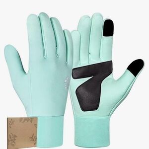 Aqua Mint Touchscreen Winter Gloves with Black touch Grip